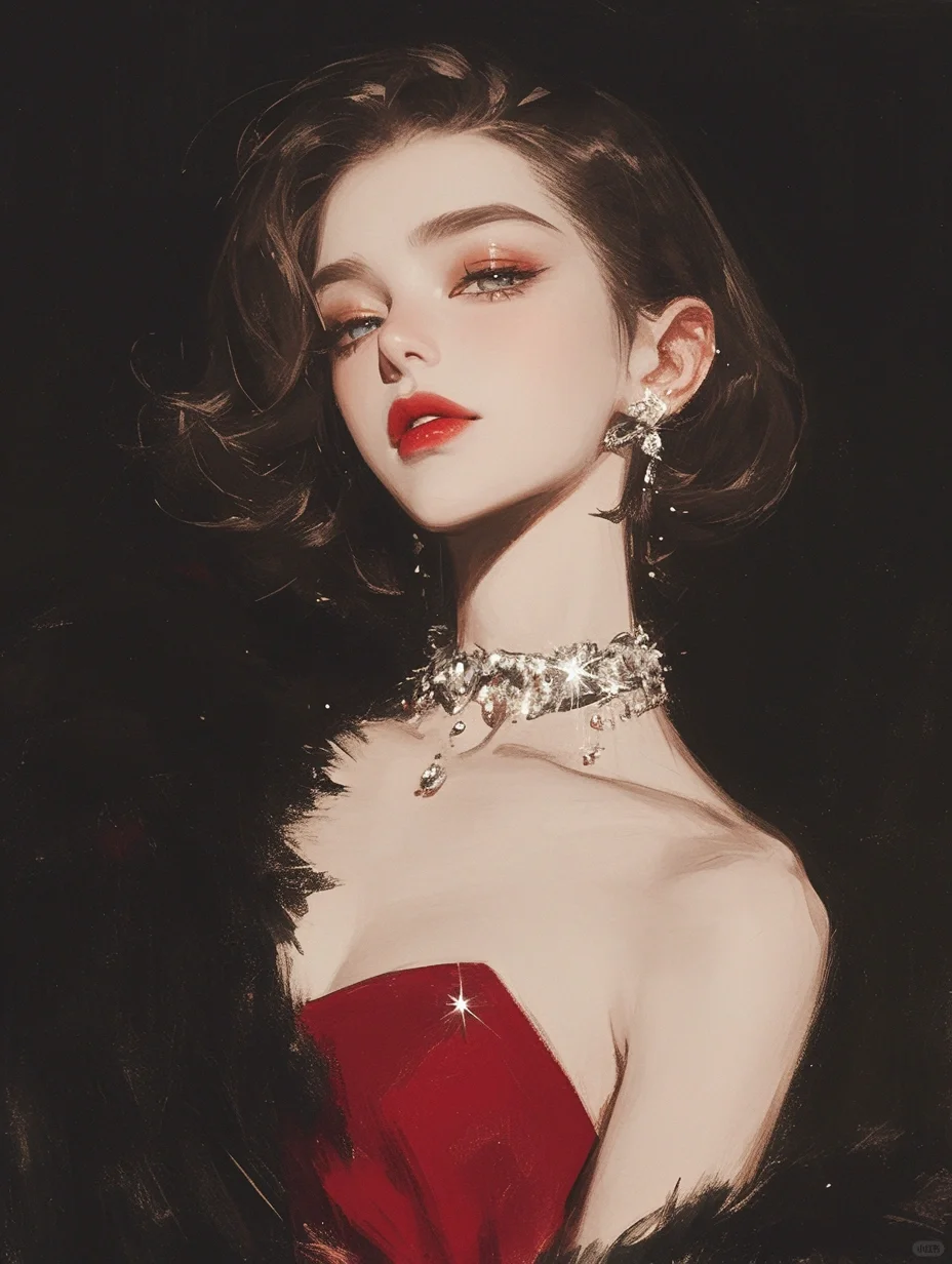冷艳美人 | 油画系列 | 女生头像