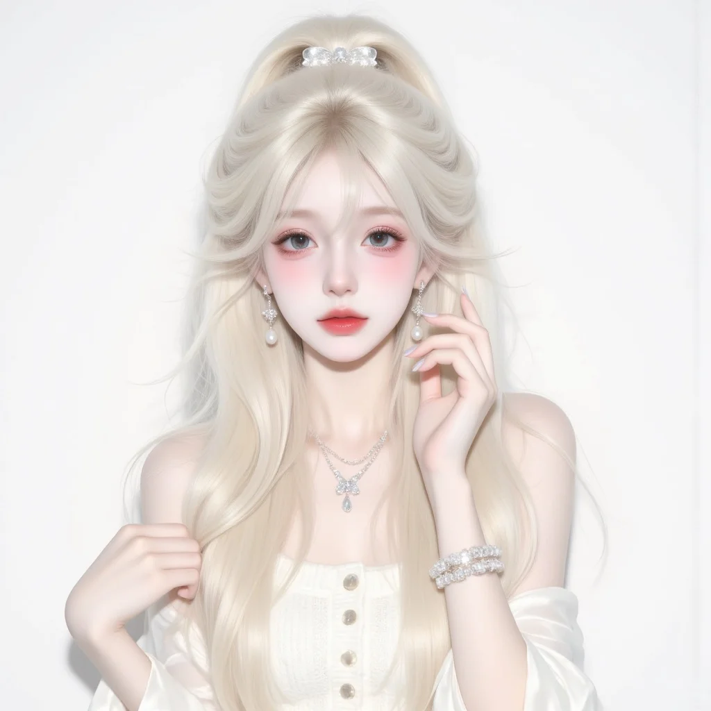 白底女头｜甜妹