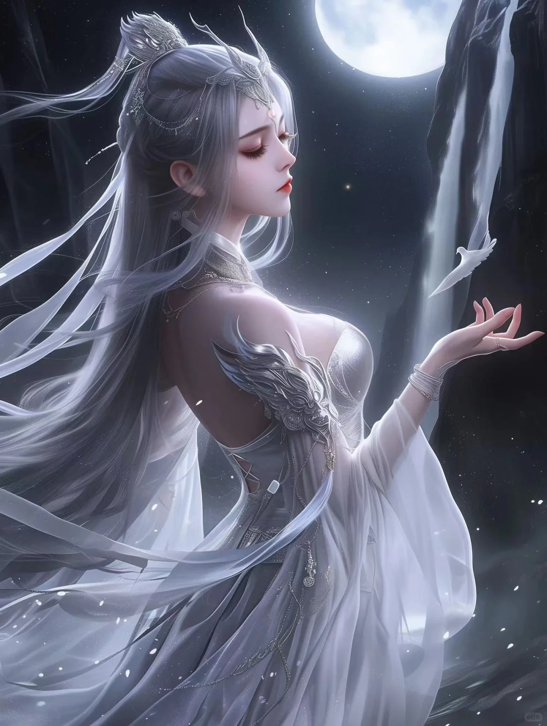 古风·瀑布边的温情