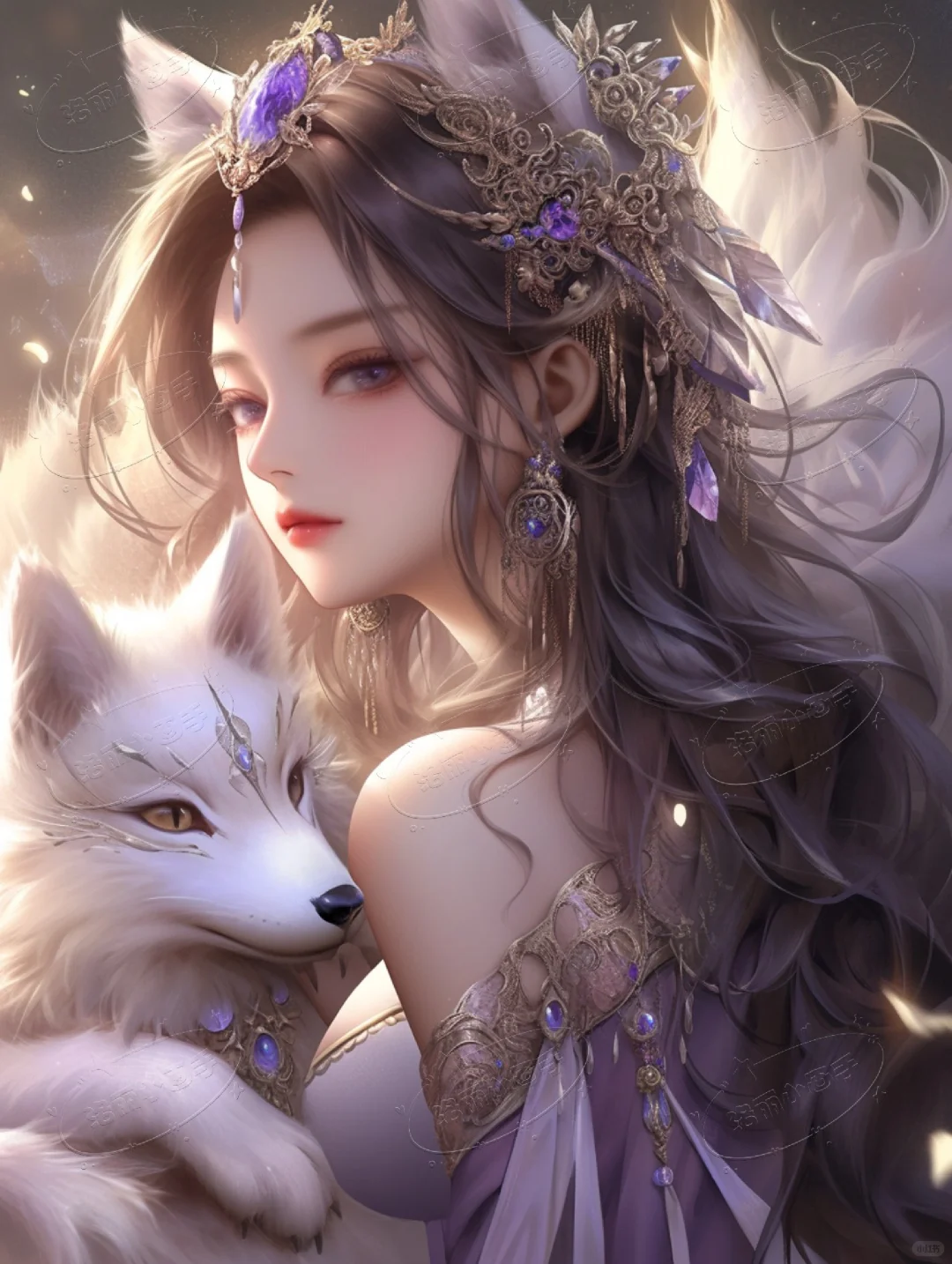 紫色系九尾狐🦊魅惑高级|5图～你喜欢哪张