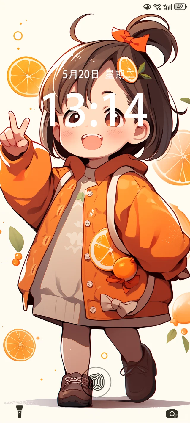 原创壁纸，迷人乖巧的小女孩，看完心情超好