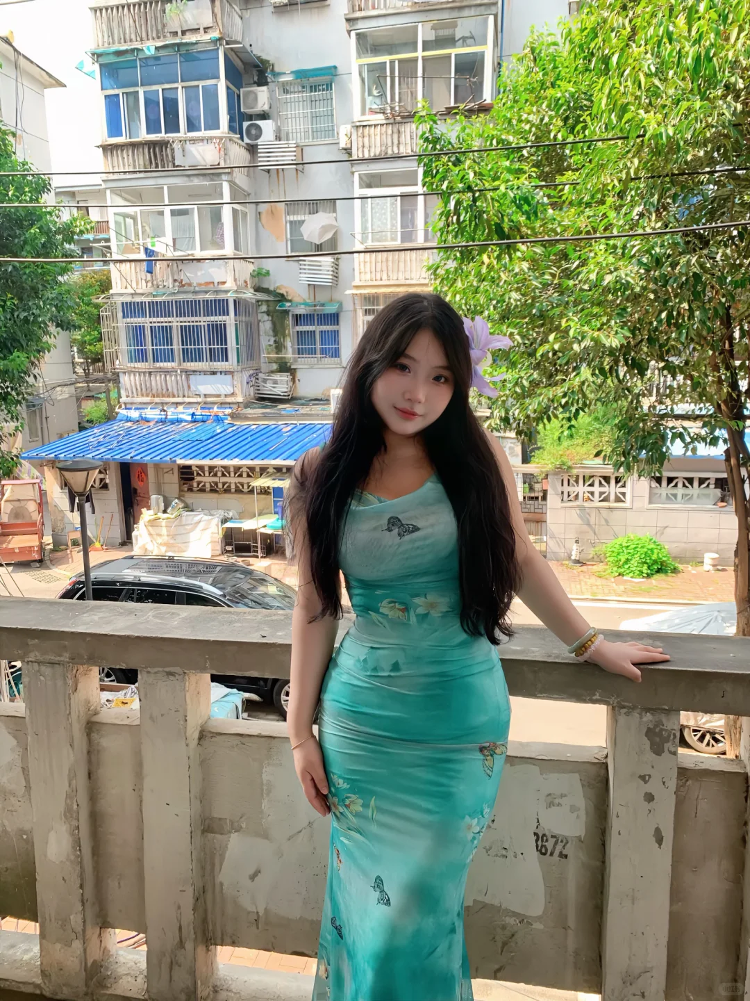 老小区里的漂亮小花