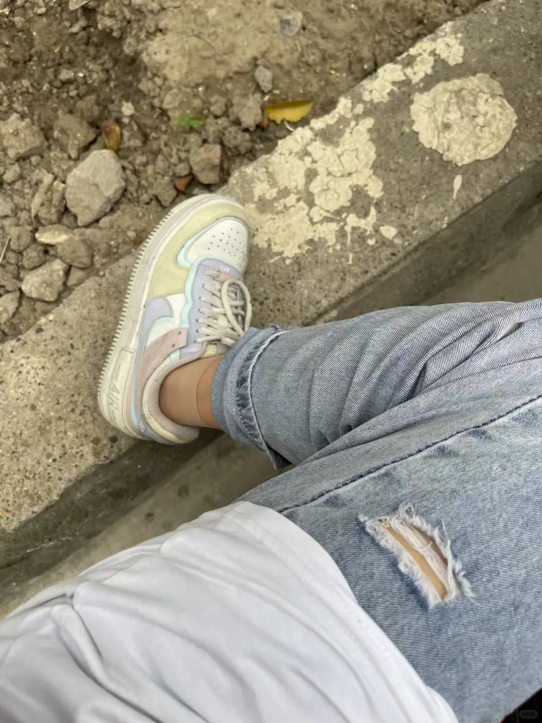 依旧短丝配马卡龙