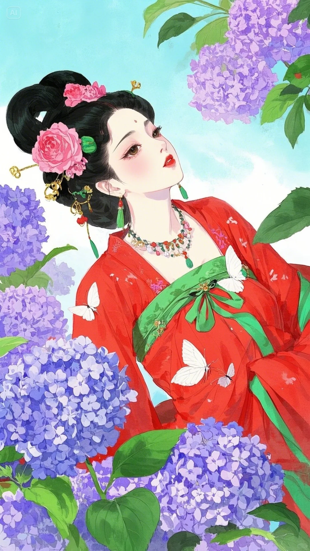 Ai画美人|红衣美人🌹