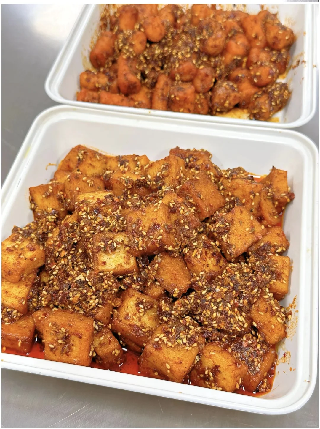 鲍鲍 4.23 香辣孜然甜不辣 蒜香甜辣鱼豆腐