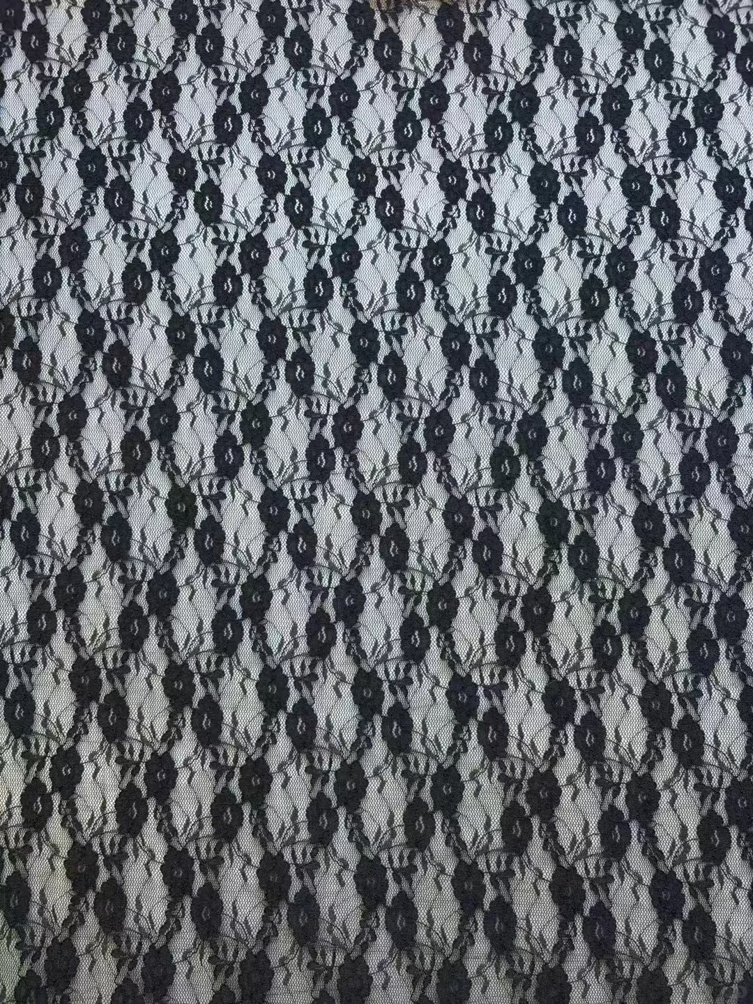 时尚经典锦氨蕾丝面料 春夏服装弹力面料