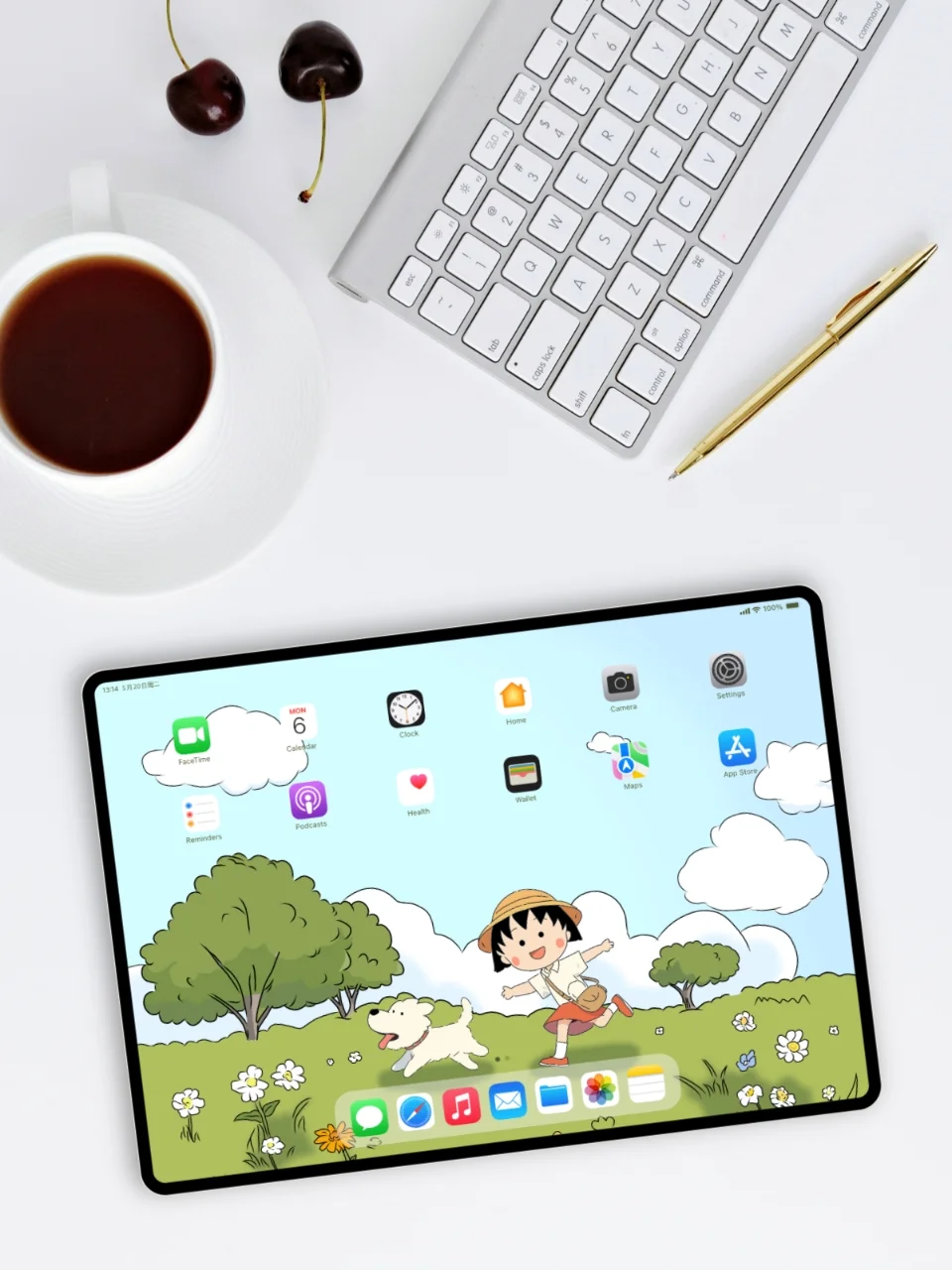 樱桃小丸子｜夏日限定｜平板壁纸