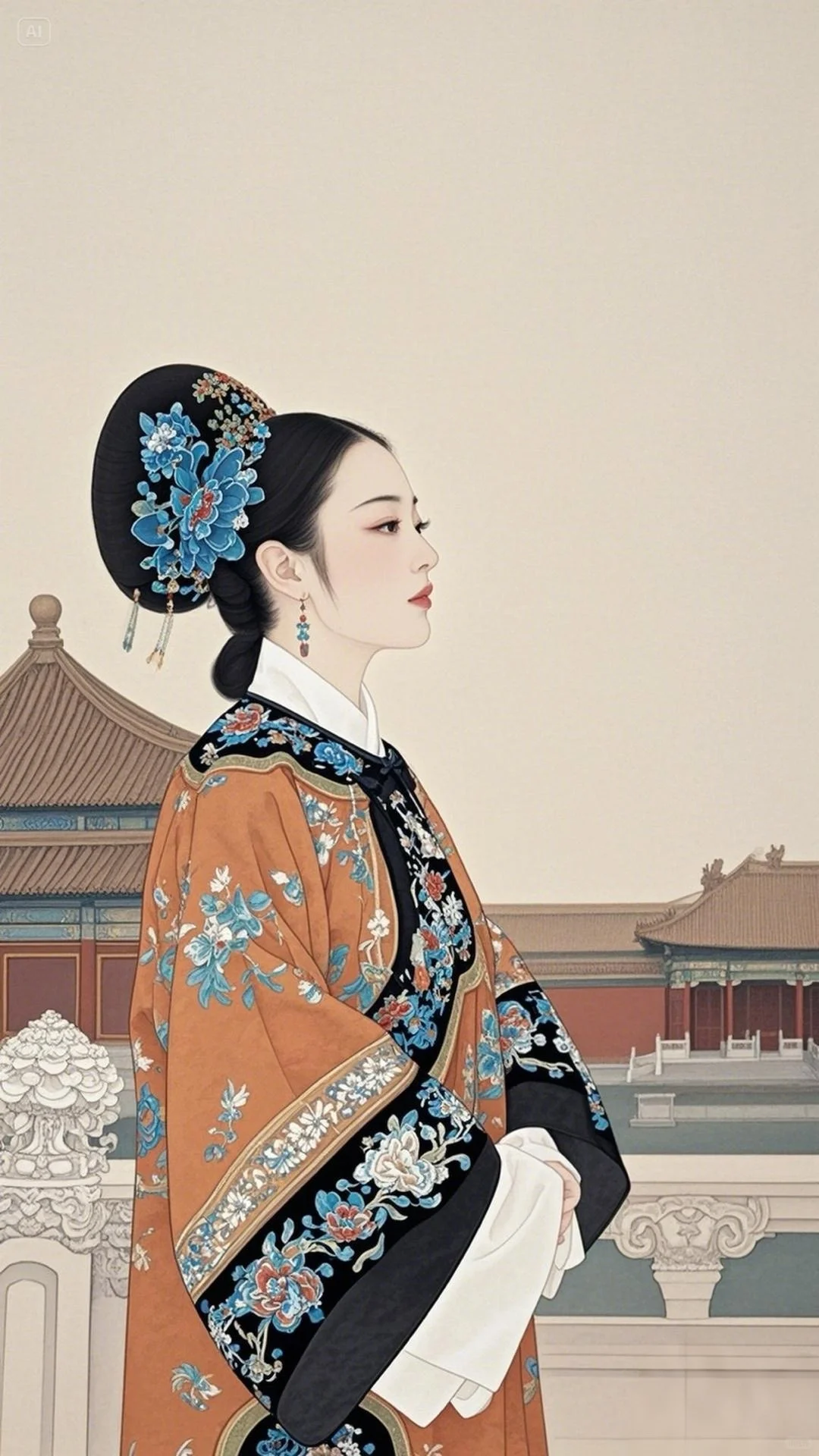 古风美人｜梦回清朝 国风新工笔画！