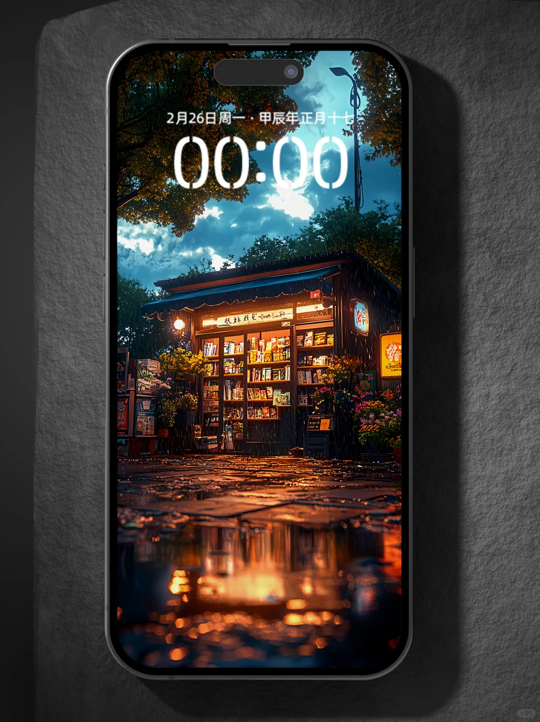 动漫壁纸|雨天小铺810