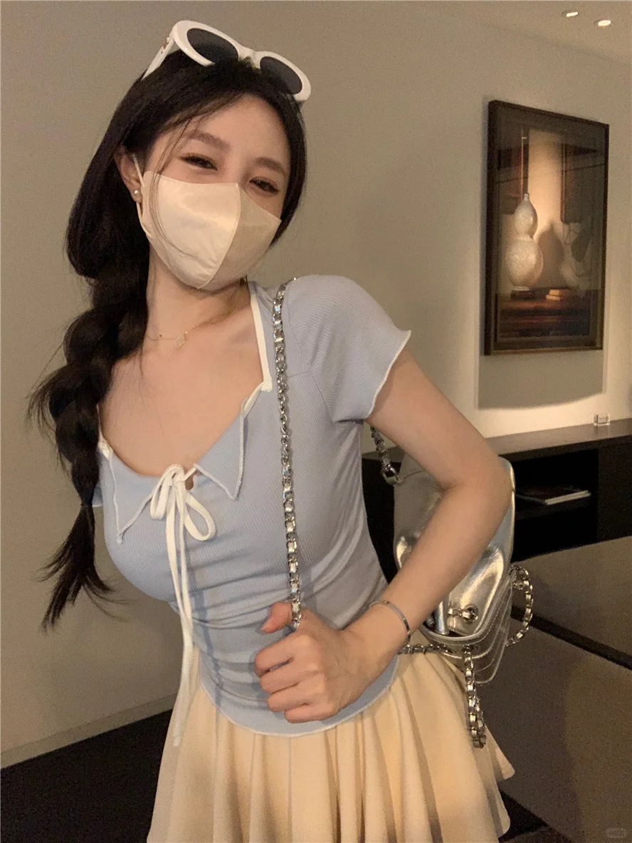🥵纯欲风辣妹短袖T恤谁穿谁是人间水蜜桃