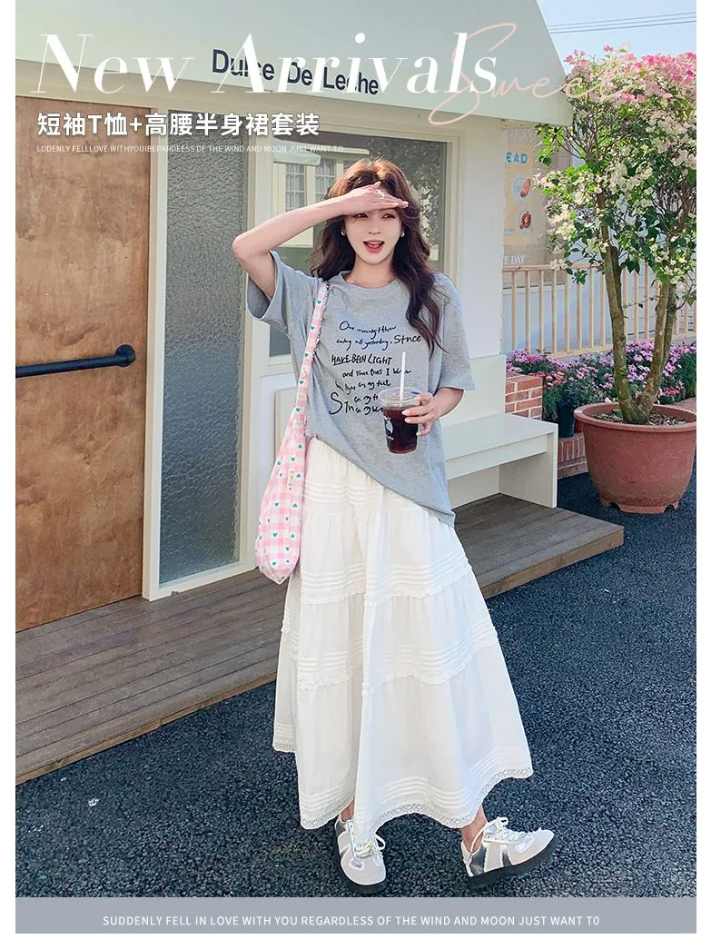 韩系学院风穿搭休闲套装女夏新款设计感短袖
