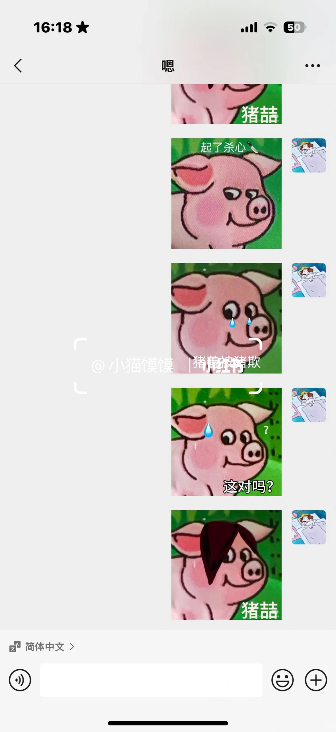 谁还没有这只猪的表情包🐷