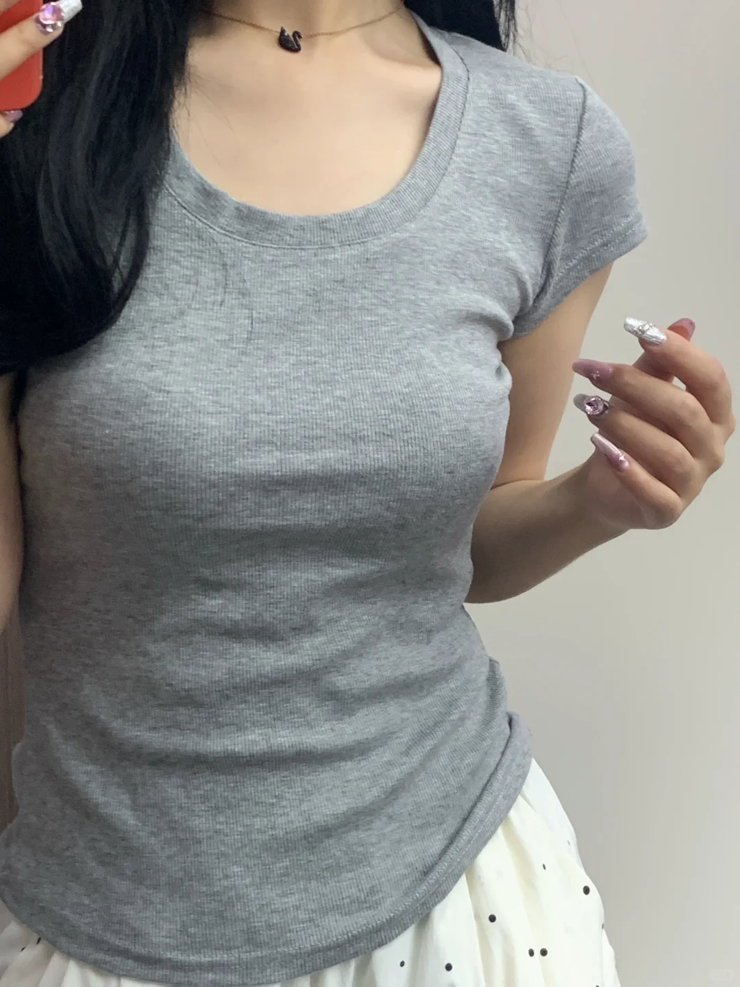 164/47 灰色正肩t我的穿搭舒适区👍🏻