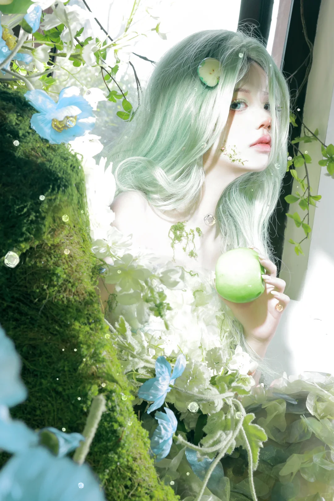 🍏• ₊˚ ◌📗再吃一颗青蘋果⁾⁾ (´ސު｀)🫧