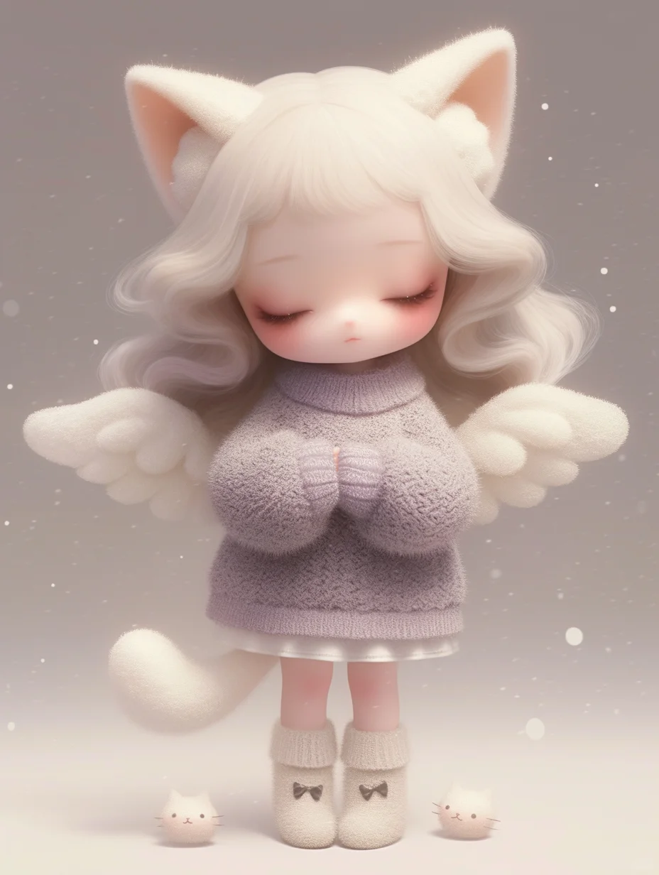 喵天使 | 原创IP设计 | AIGC潮玩盲盒