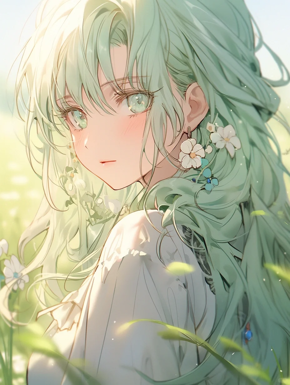 💚女生头像｜清新漫画绿色系