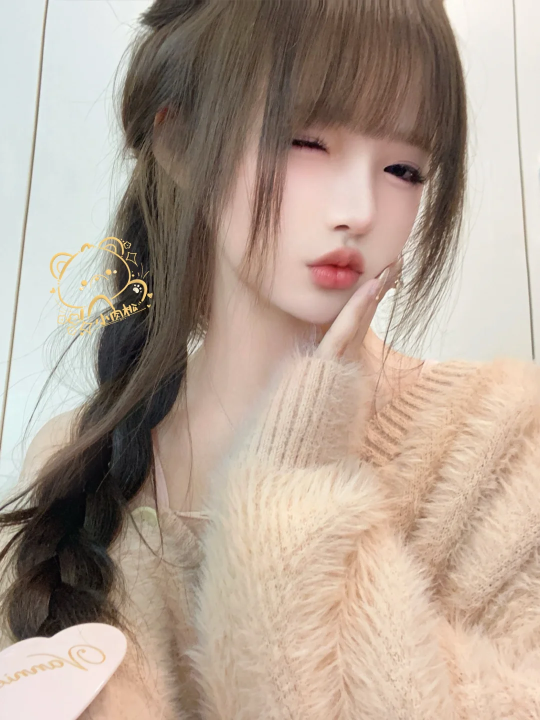 单侧麻花扎发