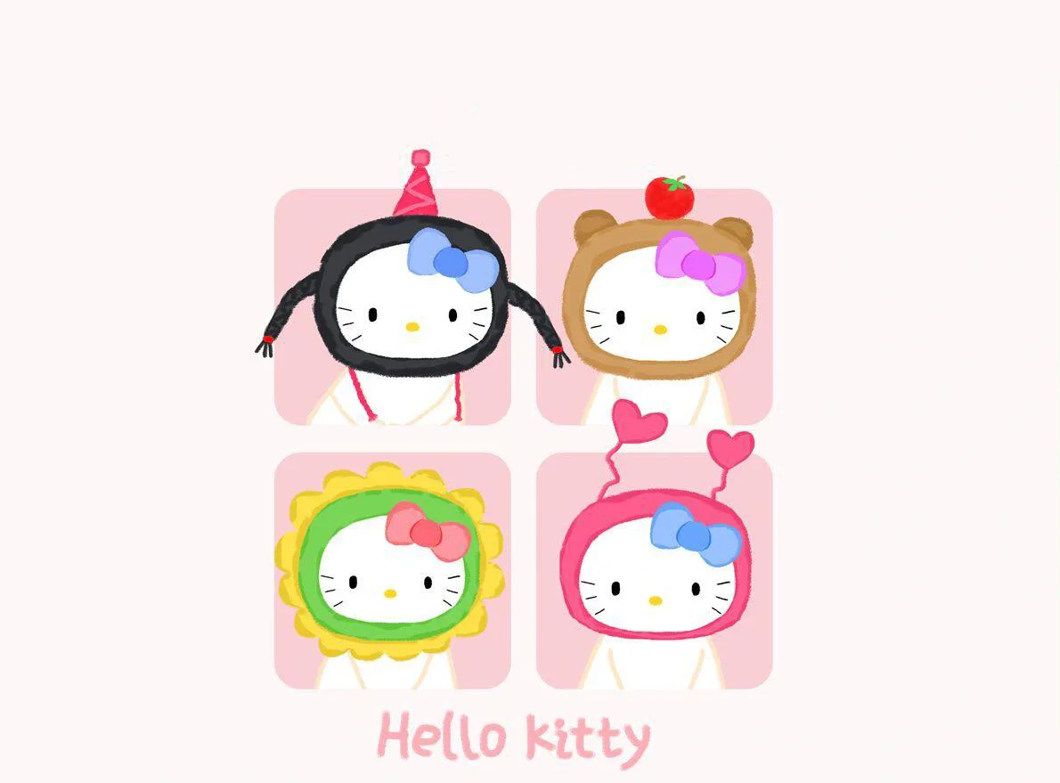 趣味可爱的HelloKitty丨ipad平板壁纸