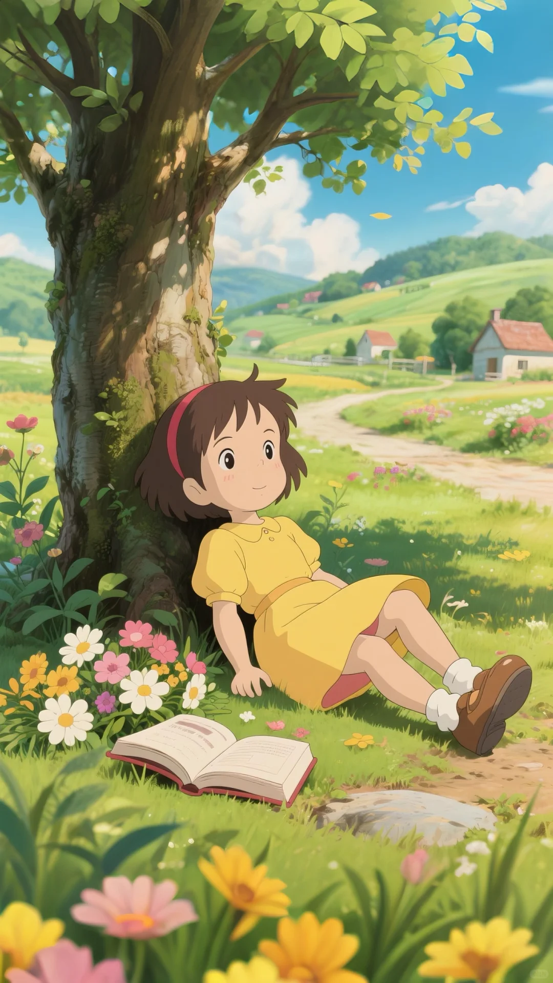 宫崎骏风格，AI原创高清治愈系手机壁纸分享