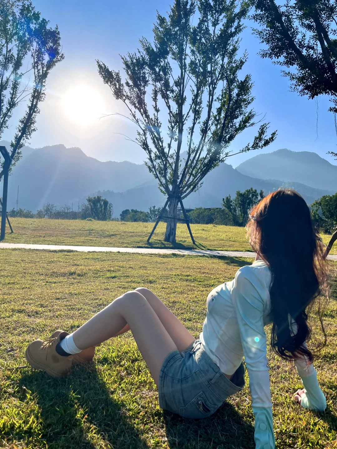 在旗山湖公园拍到了人生照片