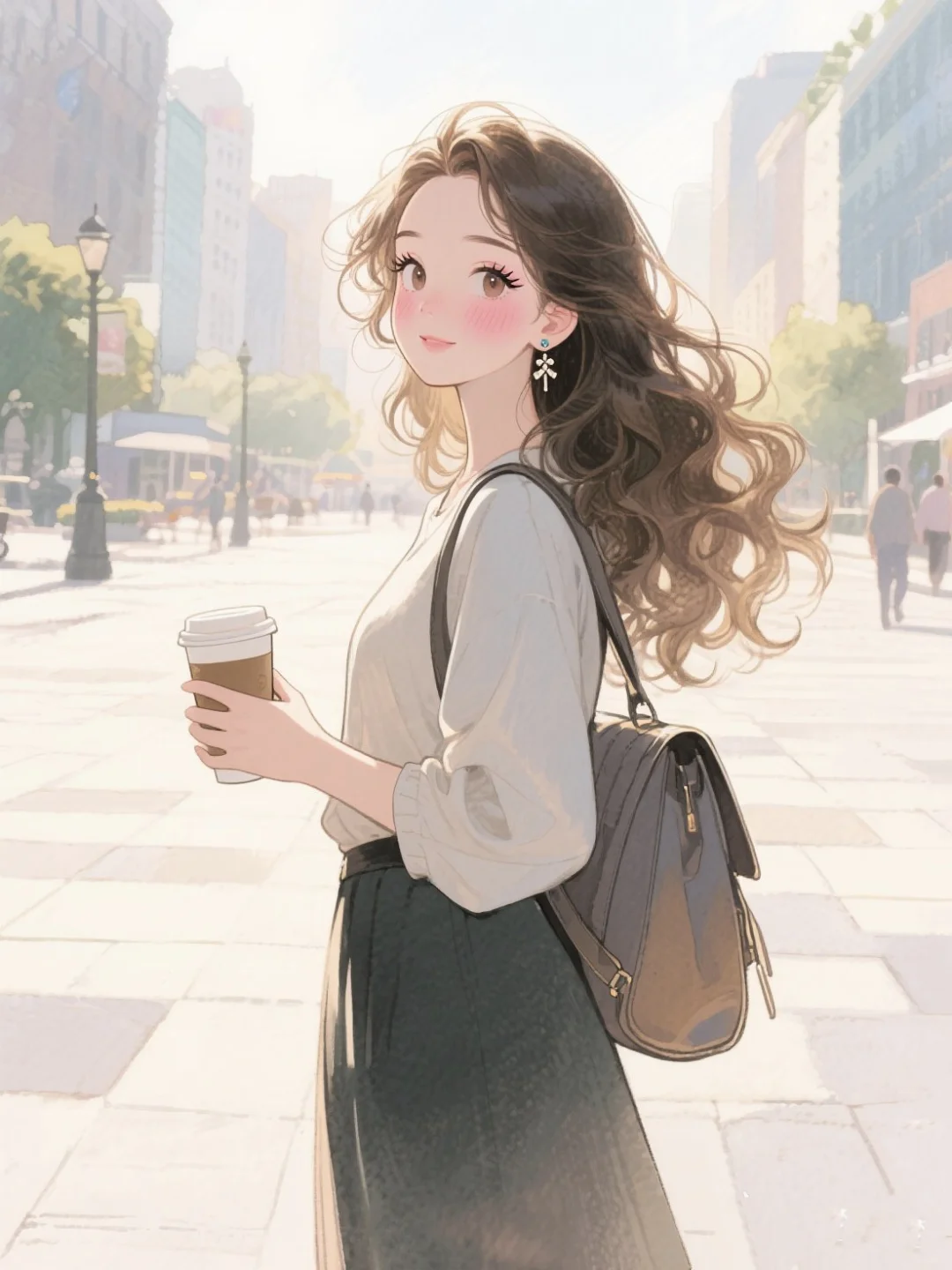 治愈系动漫可爱唯美女孩漫画头像插画素材