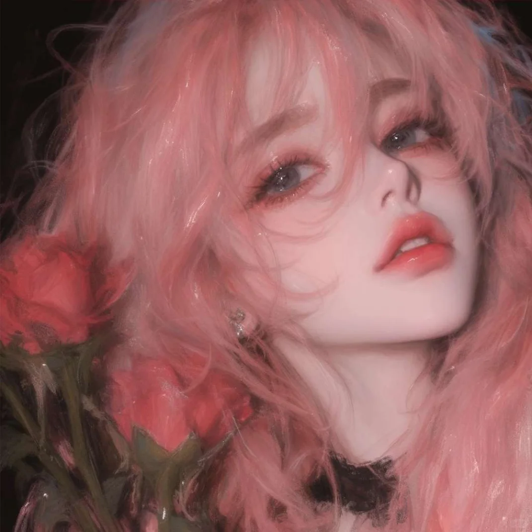 粉色系头像，唯美女生头像