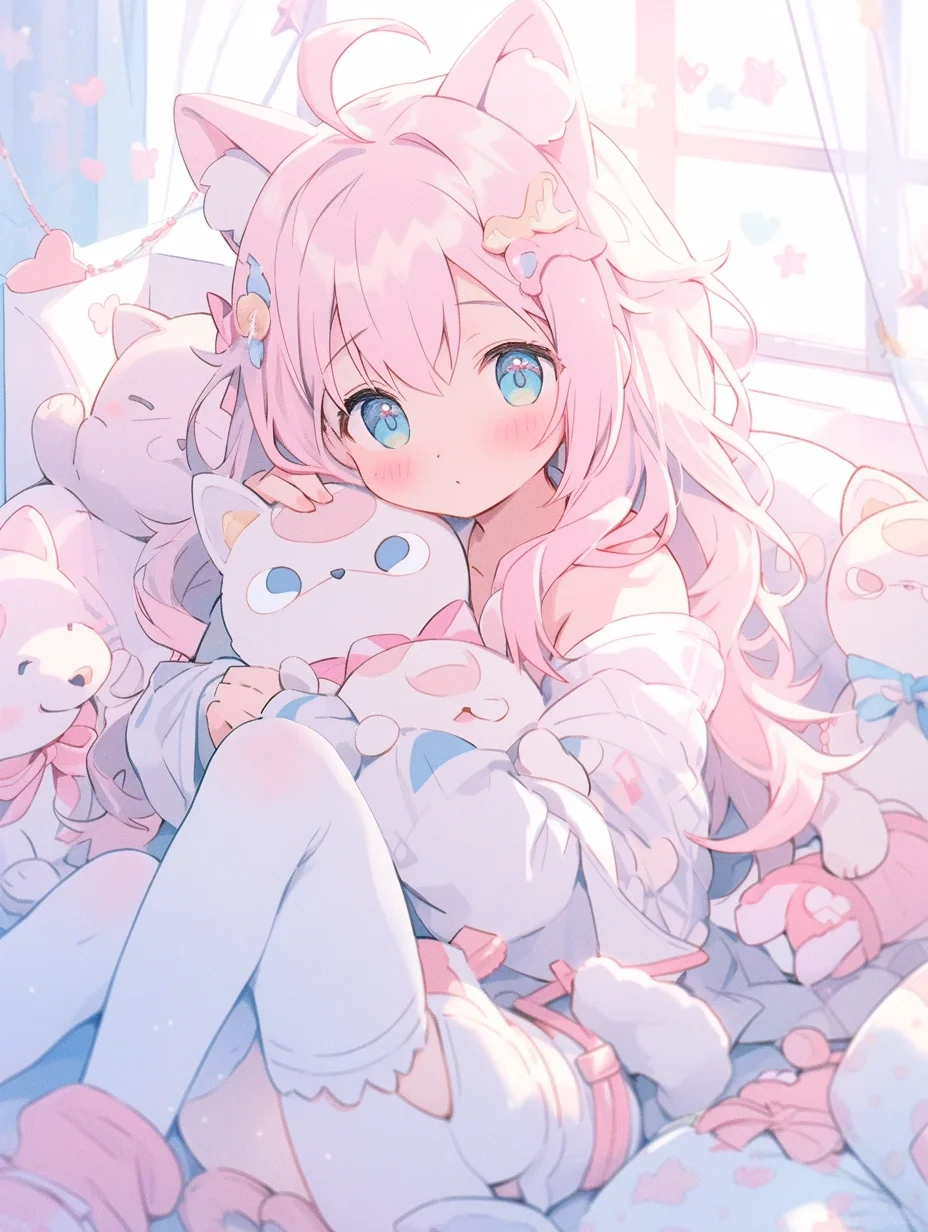 粉色猫猫 超可爱