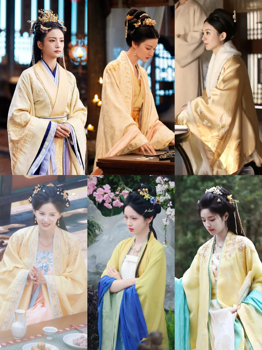 盘点女明星56套黄色古装造型‖高贵&清新