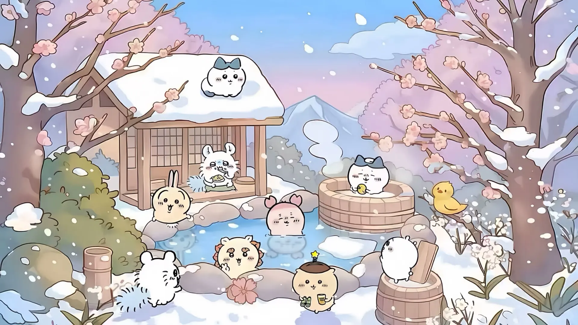 Chiikawa平板壁纸|治愈森林聚会！