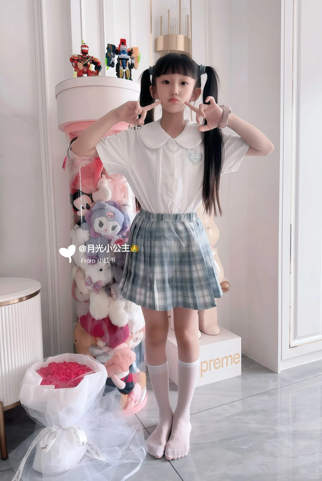 这么甜的小女孩谁不爱呢～