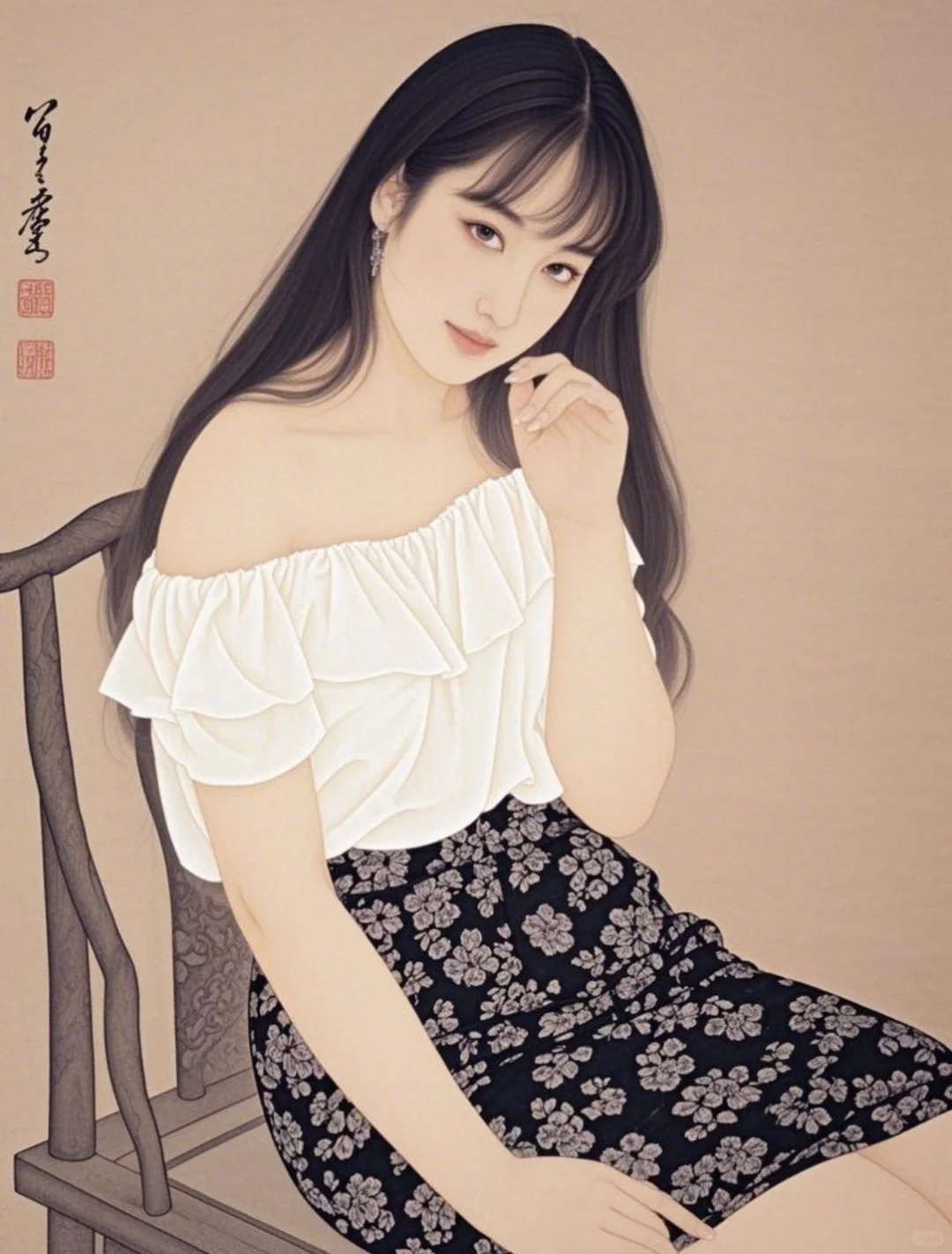 佳人如梦图