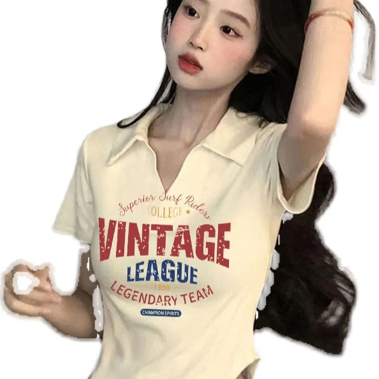 💥夏日甜辣神Tee！美式复古显瘦天花板！