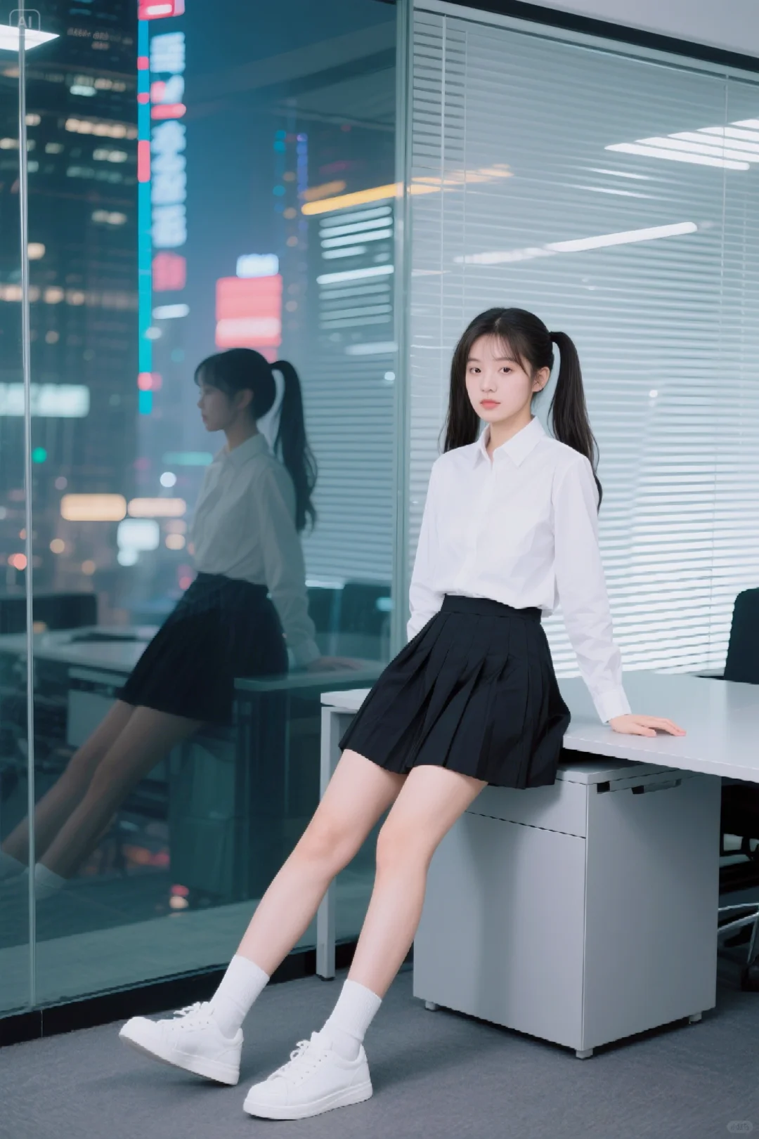 jk和办公室好搭啊！（Ai非真人）