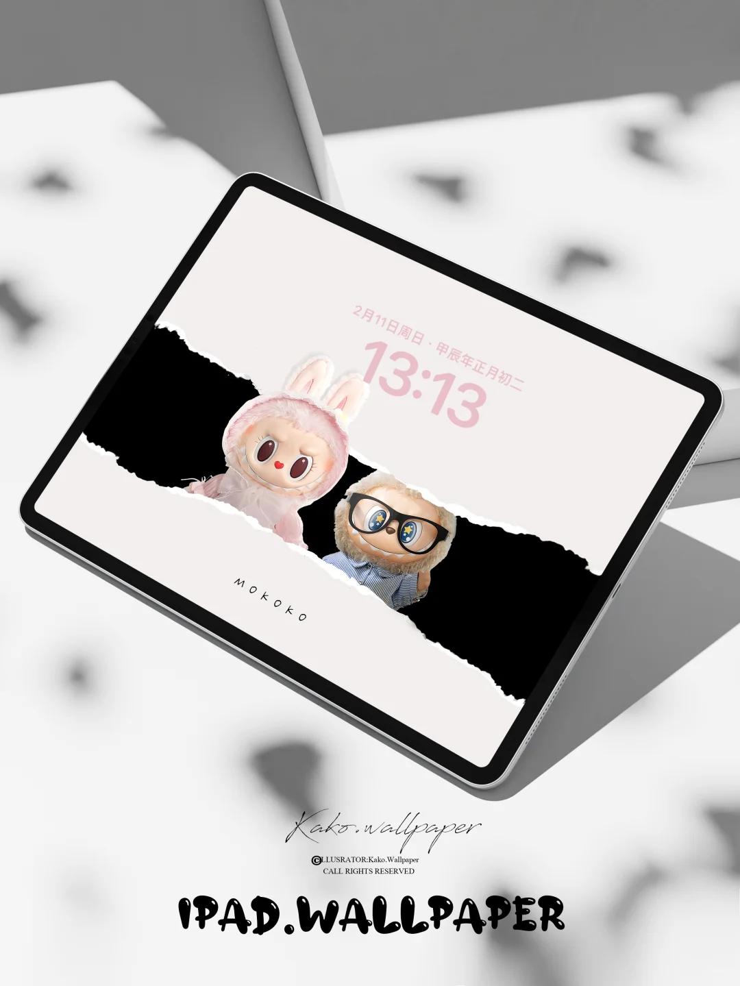 ipad壁纸｜mokoko冲出屏幕｜94