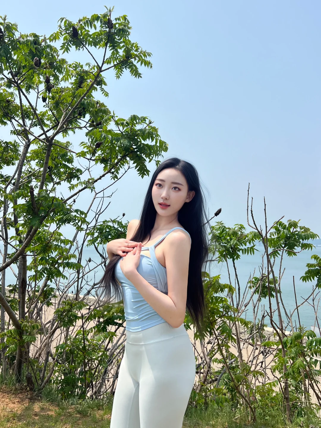 早上海边晨跑太舒服啦|瑜伽🧘🏻‍♀️