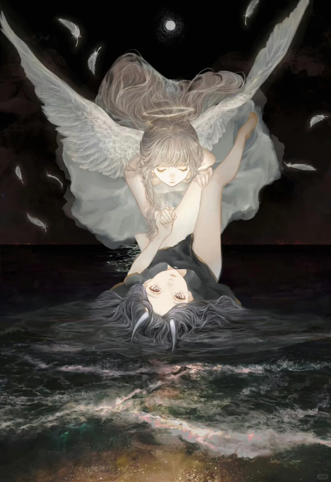 插画分享｜coxo_iii しろね 天使降临