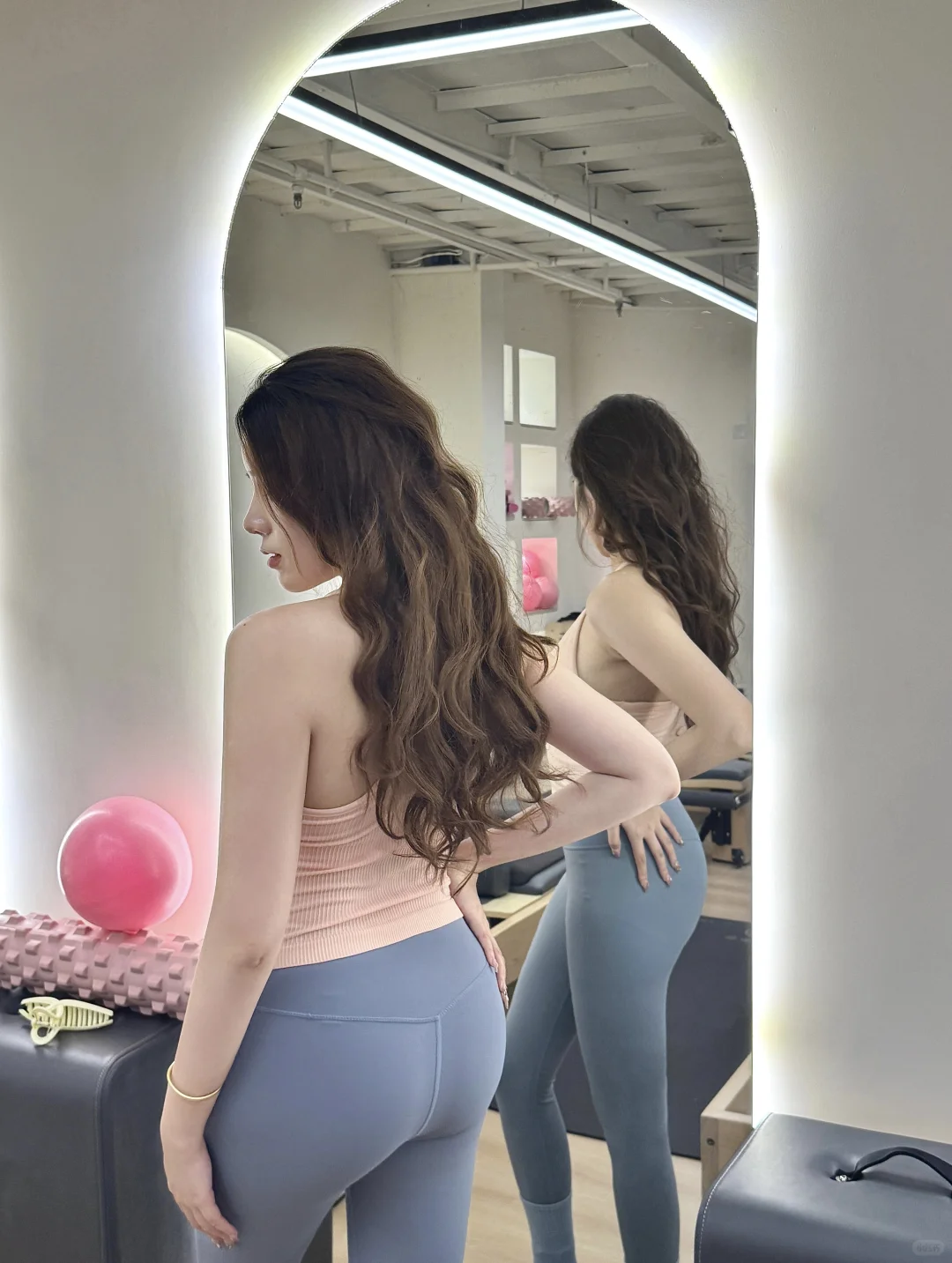 普拉提OOTD|🍑粉蓝CP锁死！