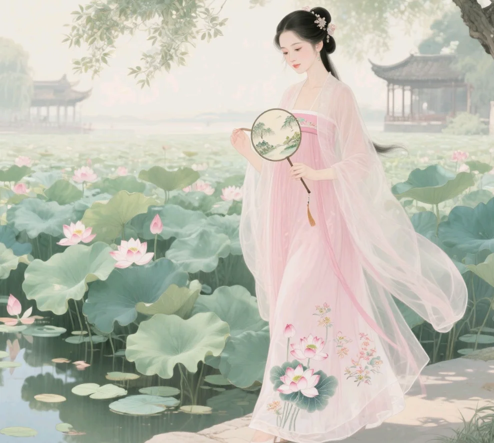 古风美人与山水画卷的邂逅💕