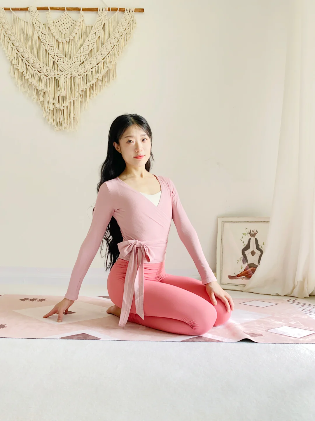 今天的心情是粉色的少女|瑜伽拍照「94」