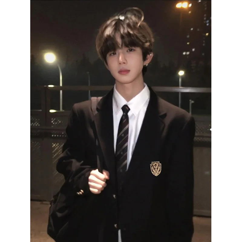 日系学院风校供西装dk制服jk套装男青少