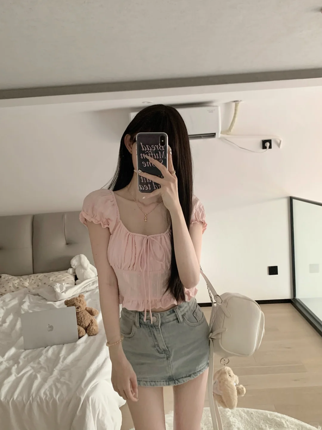 Ootd｜对镜拍｜156/80，ins清纯少女感upup