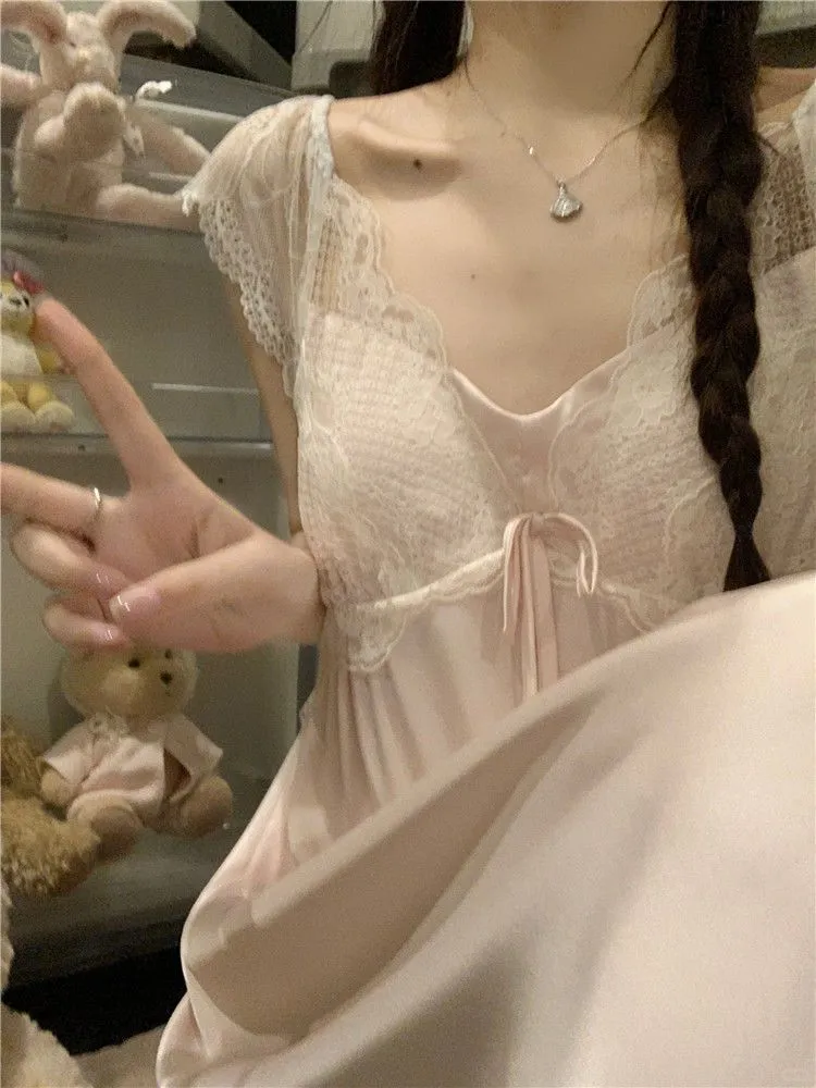 🌸冰丝+蕾丝！这睡裙真的太舒服了～