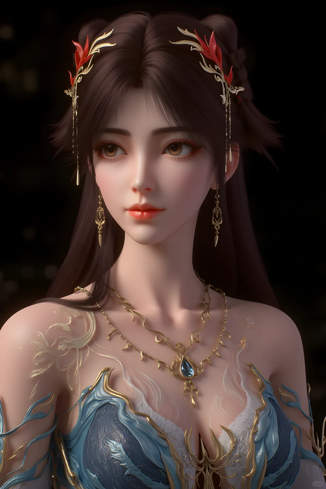 她不再是圣地的少女，而是烈焰中走出的女神