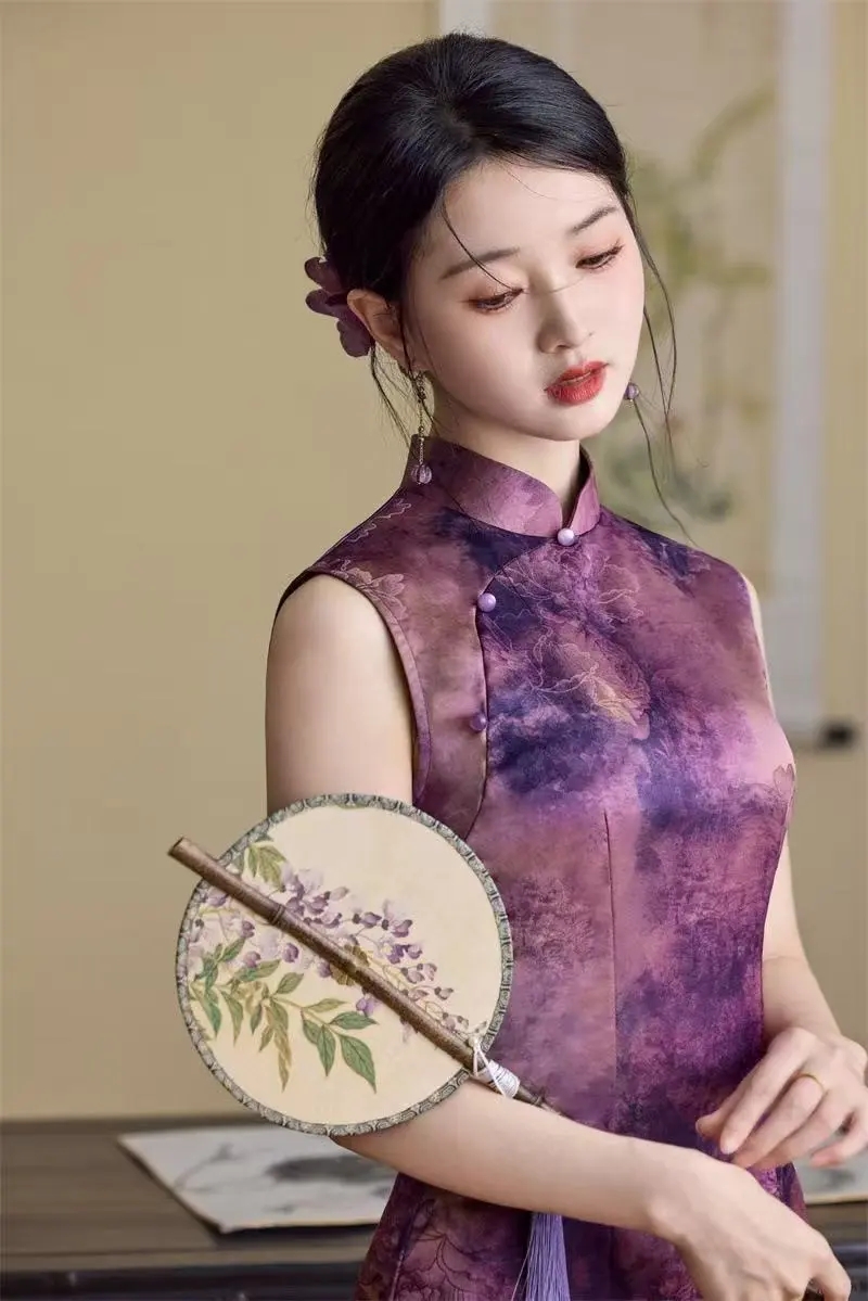 薰衣草紫杀疯了！妈妈辈旗袍被我穿成初恋裙
