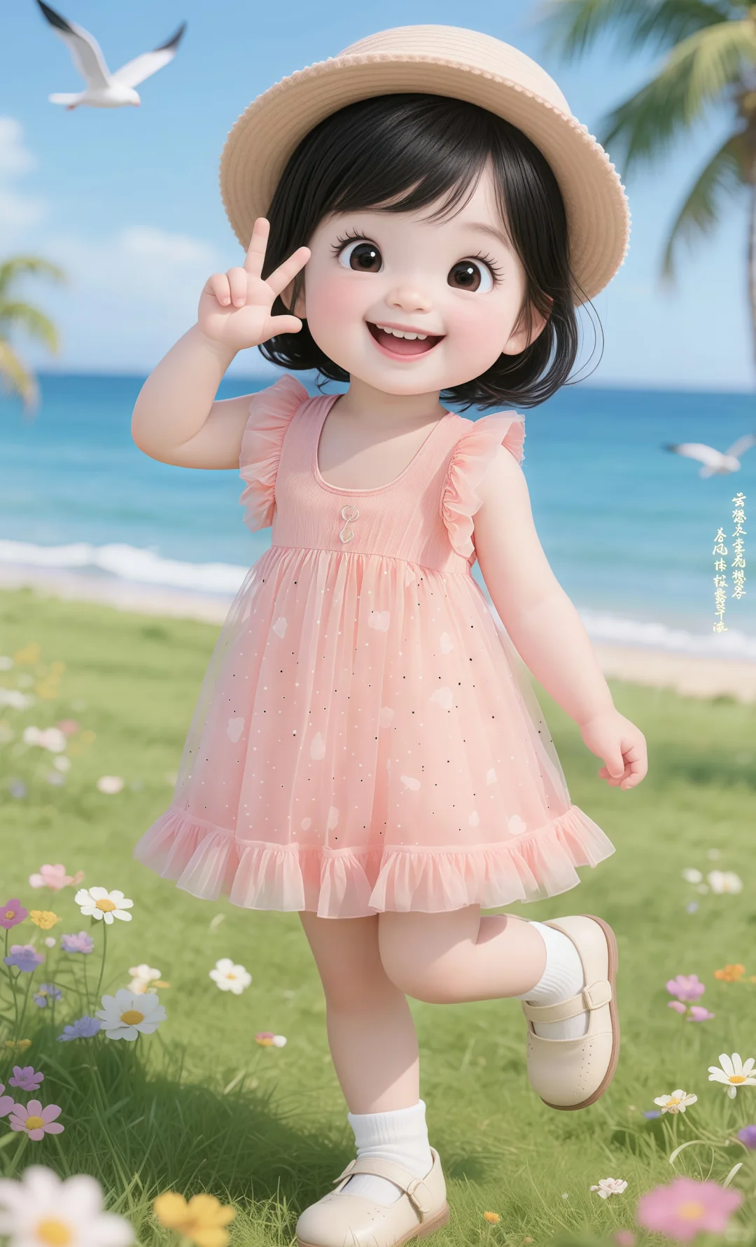 女宝连衣裙👗ai图文这样做，高清好看出图快