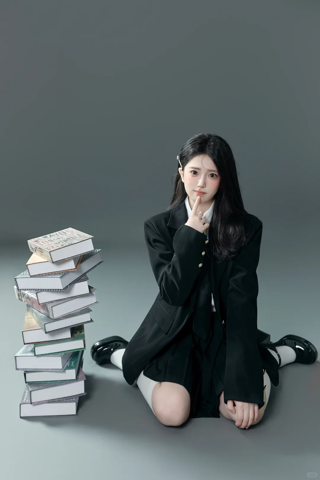 超韩学院风少女写真