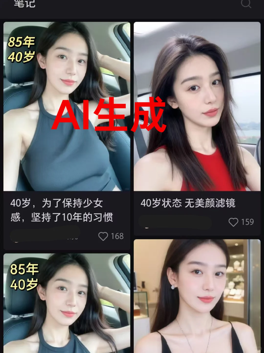 兄弟们，这些漂亮姐姐都是AI 生成的啊😅
