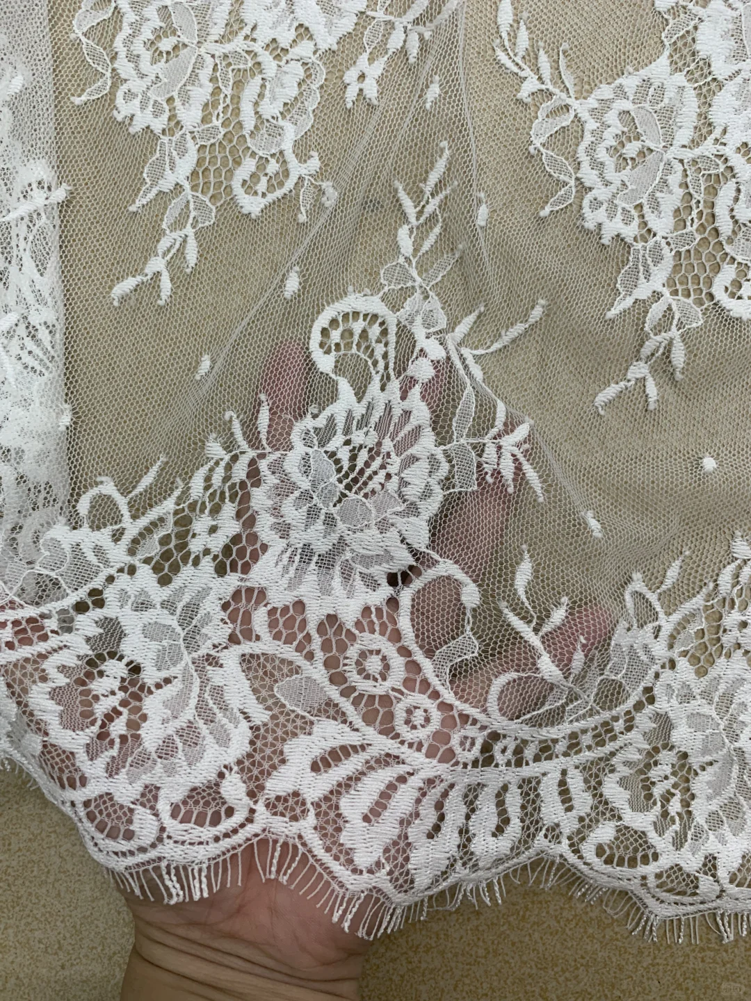 轻薄满幅睫毛蕾丝花边，150cm～