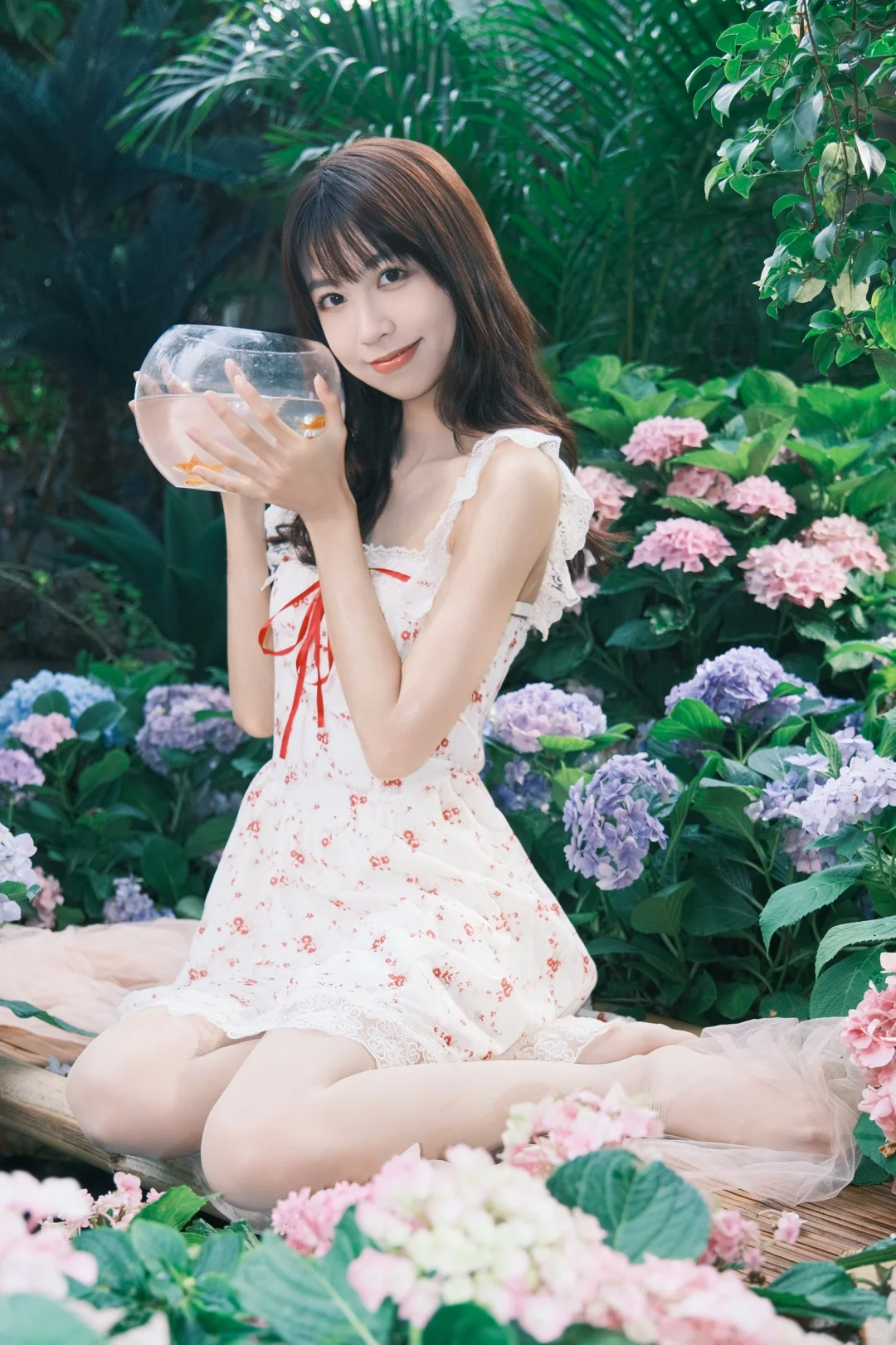 后悔没有早点拍到一只羊🐑碎花裙版