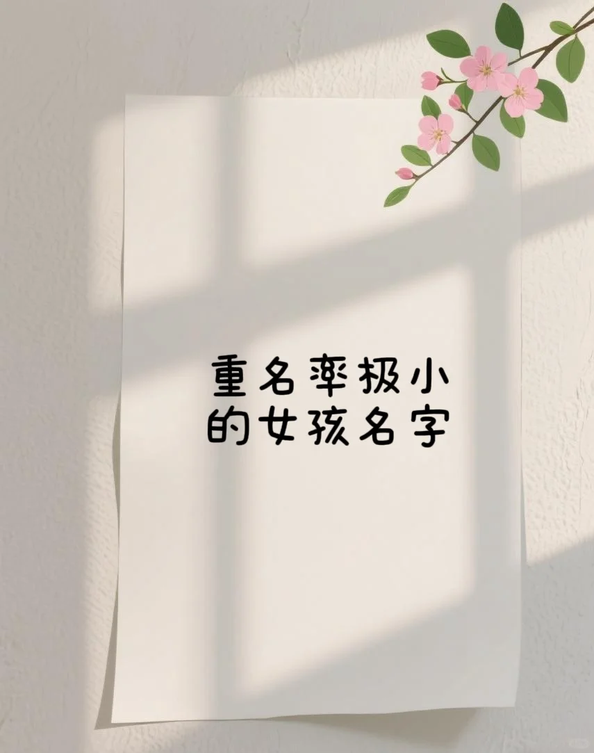 重名概率极小的女孩名字